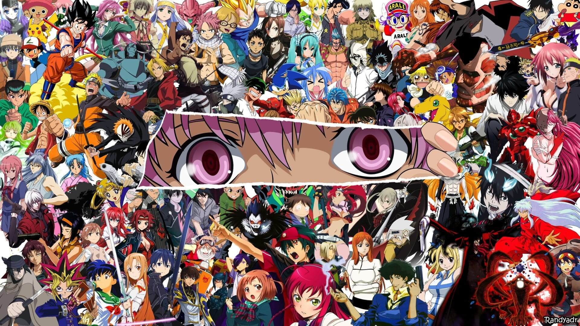 A colossal collage of diverse anime characters anime wallpaper, 4K