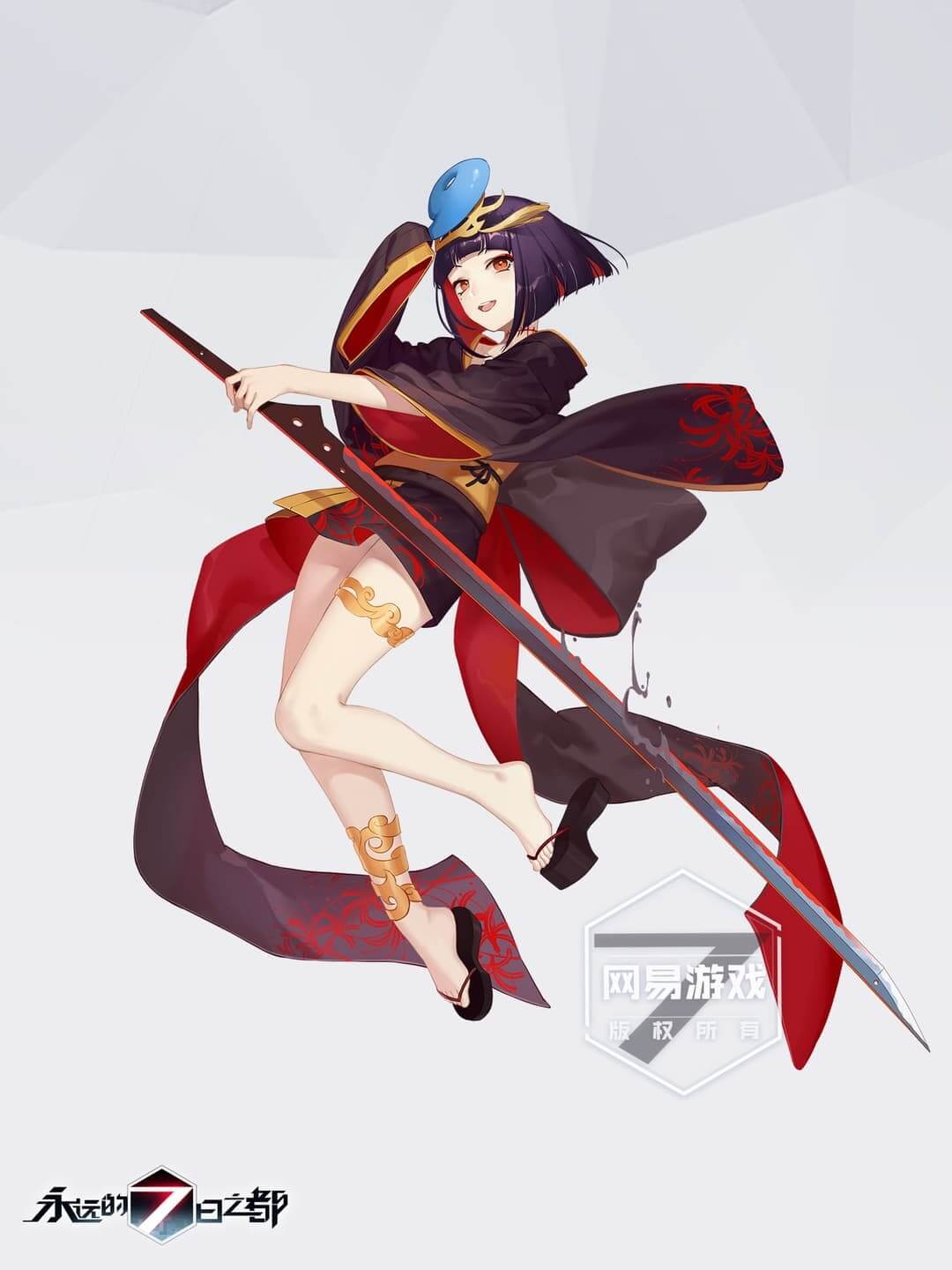 A female character wielding a katana anime wallpaper, 4K