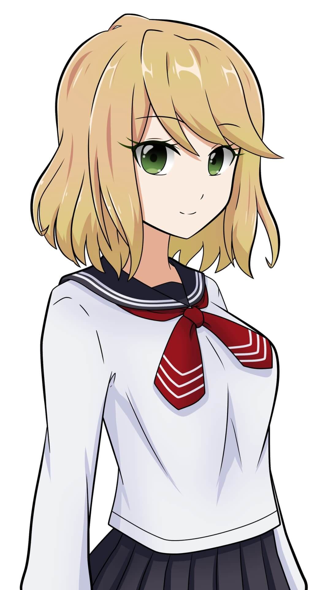 Anime girl in a sailor uniform anime wallpaper, 4K