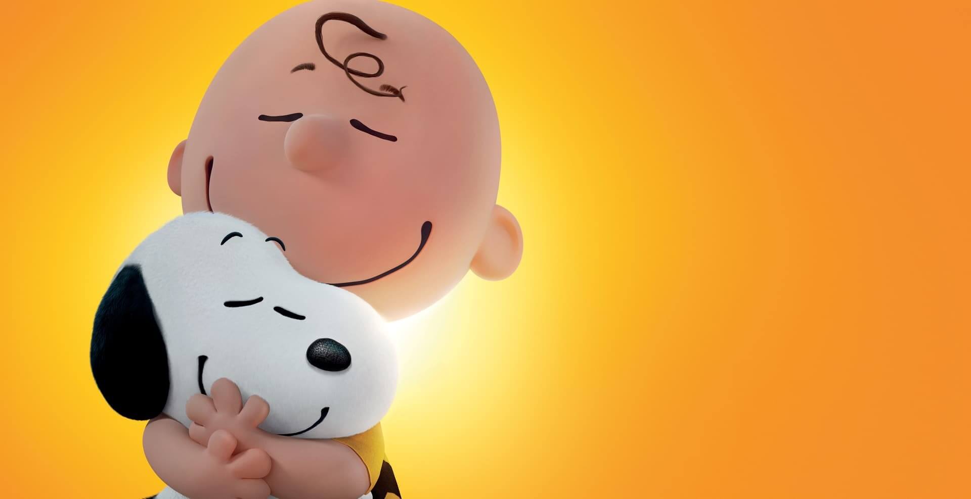 Charlie Brown hugging Snoopy anime wallpaper, 4K