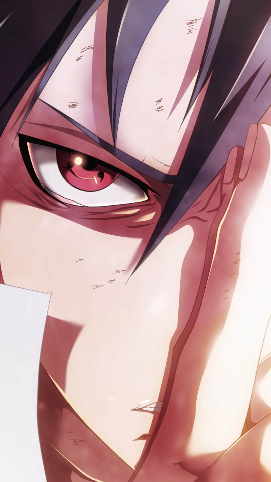Close-up of an anime character's eye and face anime wallpaper, 4K