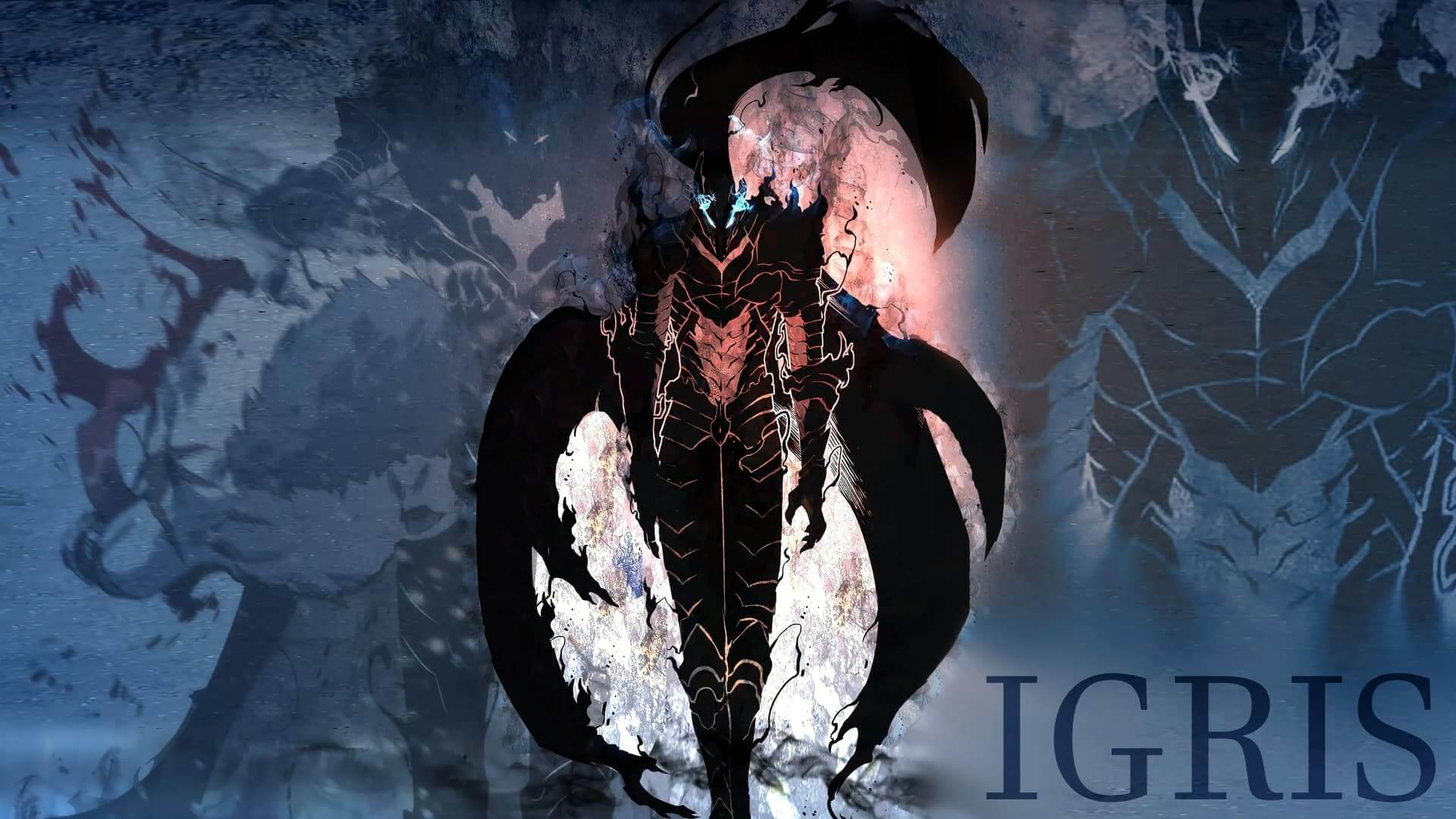 Dark fantasy character illustration anime wallpaper, 4K