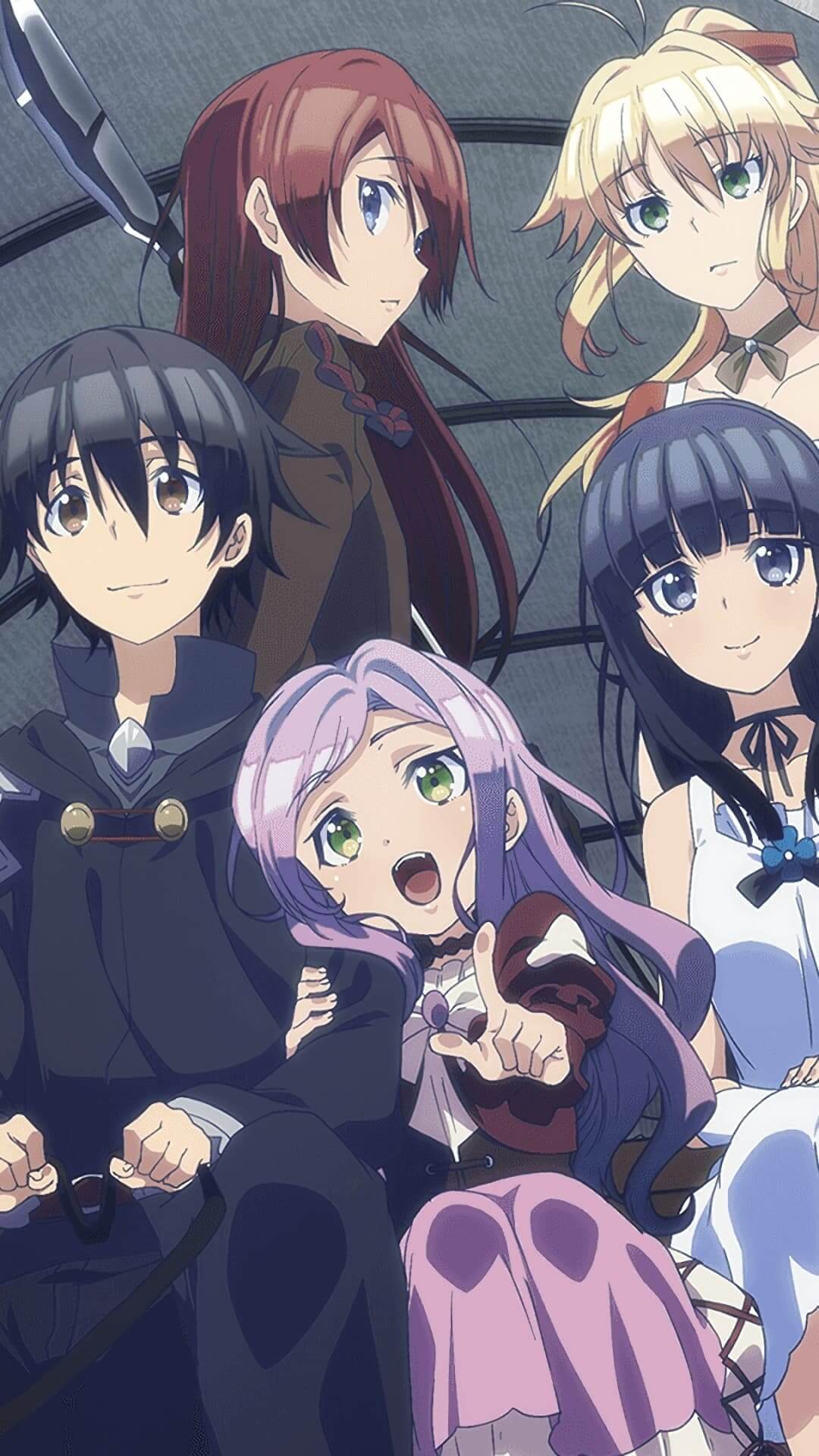 Group of anime characters posing together anime wallpaper, 4K