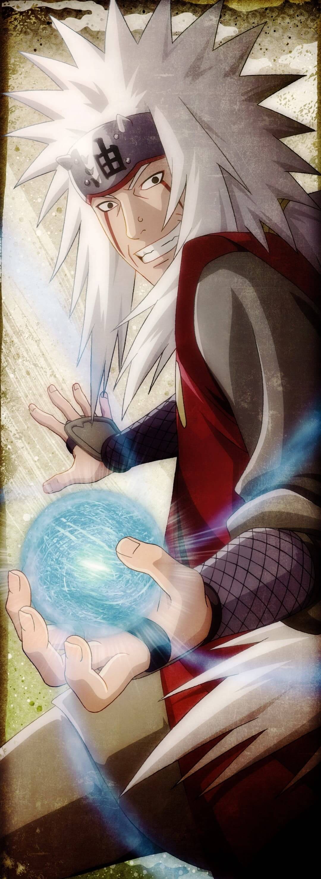 Powerful figure with spiky hair, holding a glowing orb anime wallpaper, 4K