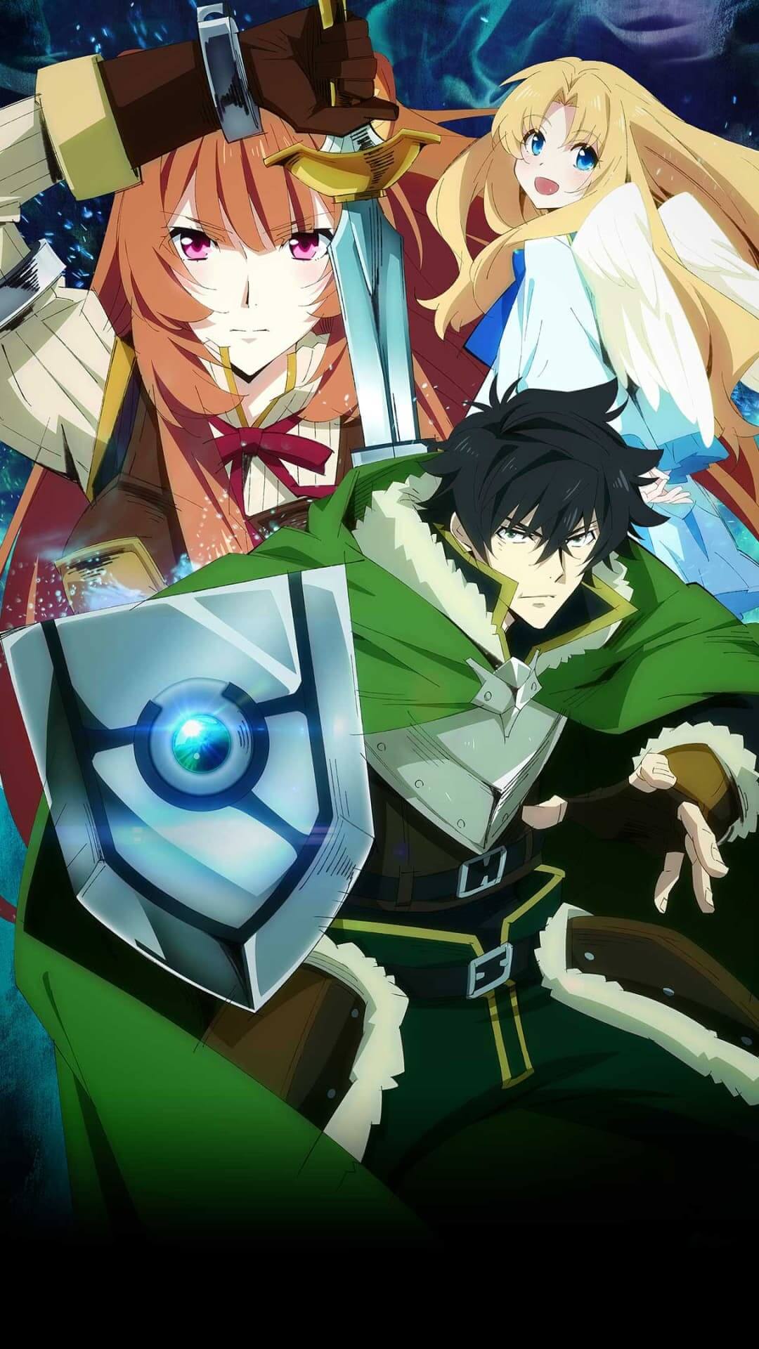 Shield Hero and his companions protecting the world anime wallpaper, 4K