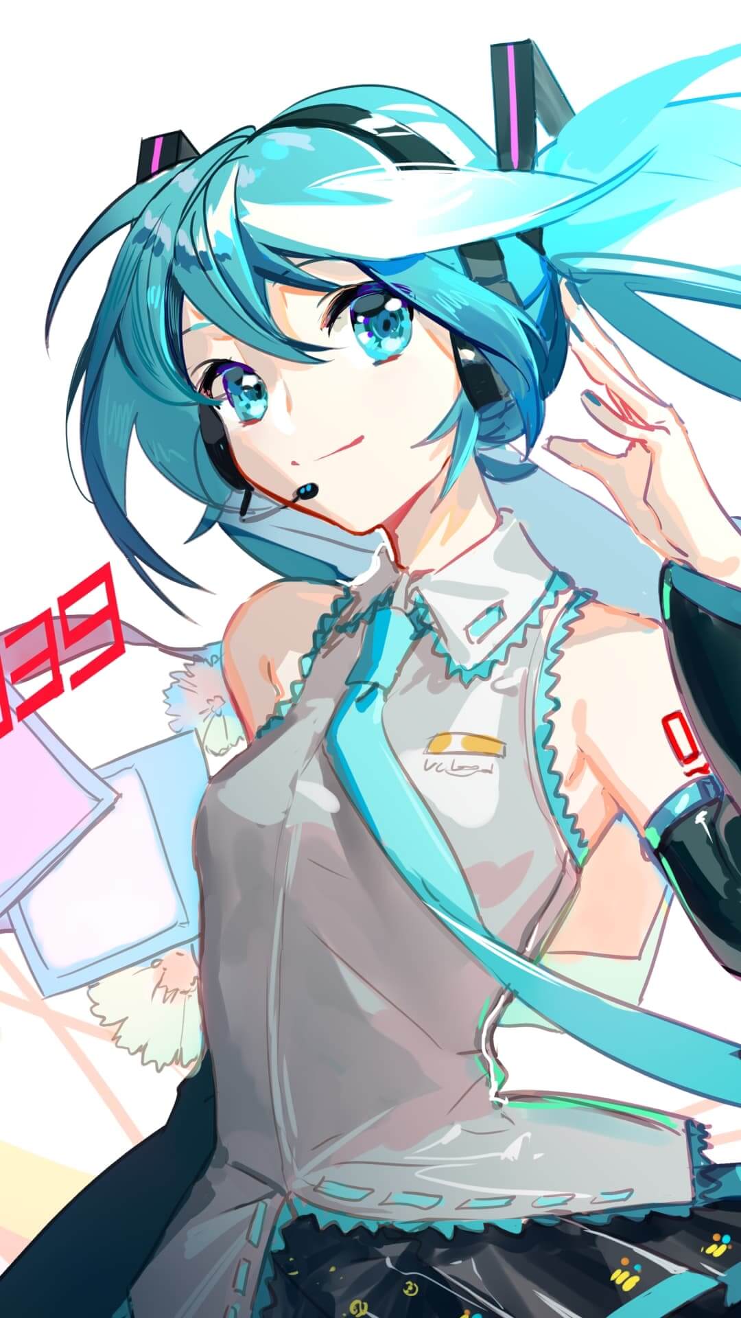 Vibrant digital illustration of a girl anime wallpaper, 4K