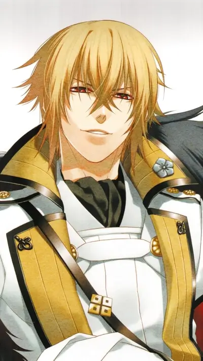 A blond-haired man in a golden-yellow and white outfit