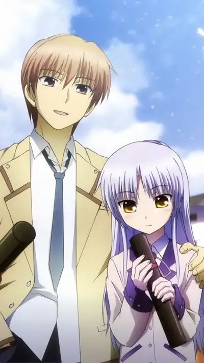 A boy and a girl standing together