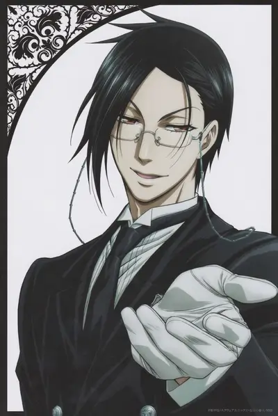 A butler in a black suit offers a hand