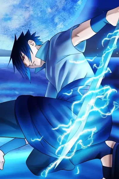 A character wielding a lightning-charged sword