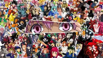 A colossal collage of diverse anime characters