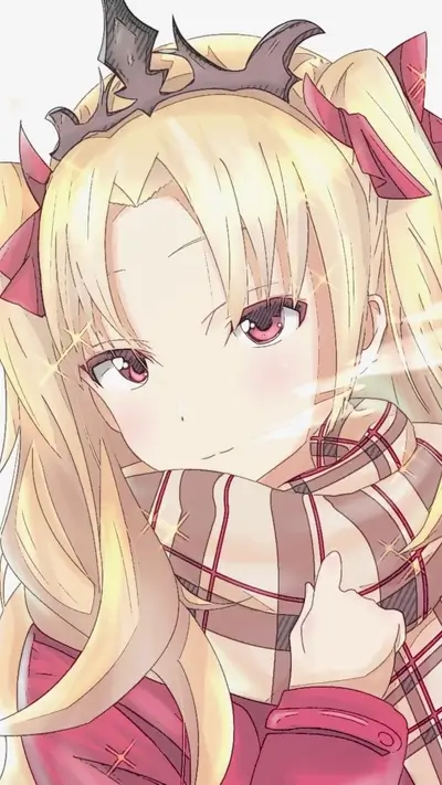 A cute girl with blonde hair and a red coat