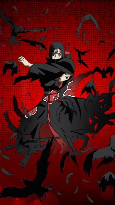 A dark figure surrounded by crows