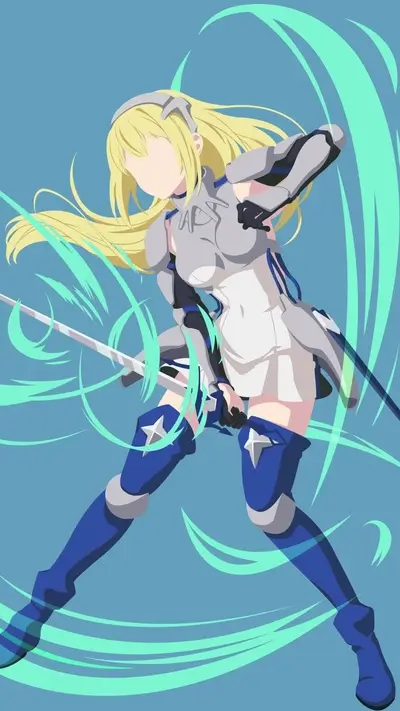 A female anime character wielding a sword