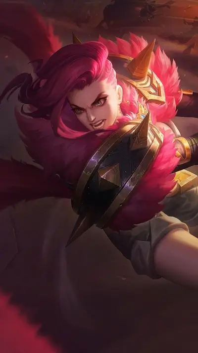 A fierce female warrior in battle, showcasing a powerful pose