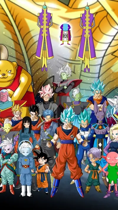 A group of Dragon Ball characters