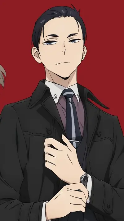 A man in a suit adjusting his cuffs