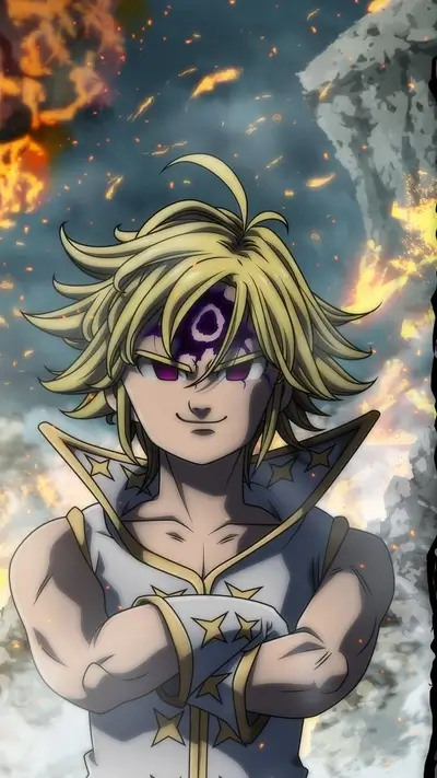 A powerful blonde boy with a dark mark on his forehead