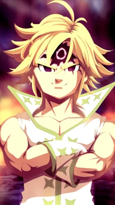 A powerful character with blond hair and a unique headdress