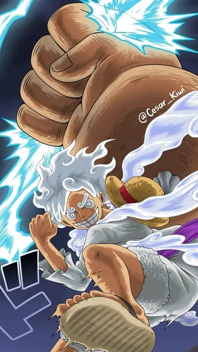 A powerful fist strikes a character with white hair