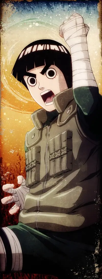 A powerful young ninja in a determined pose