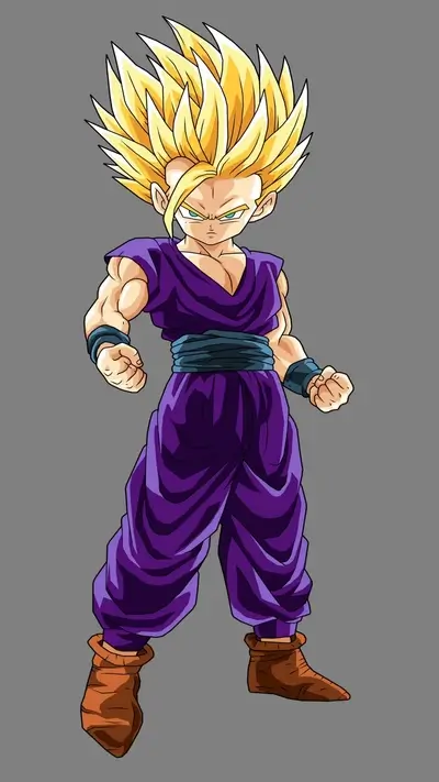 A powerful young warrior stands ready for battle
