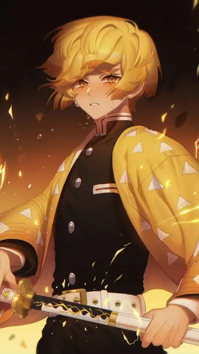 A sorrowful figure weeps, clutching a glowing sword