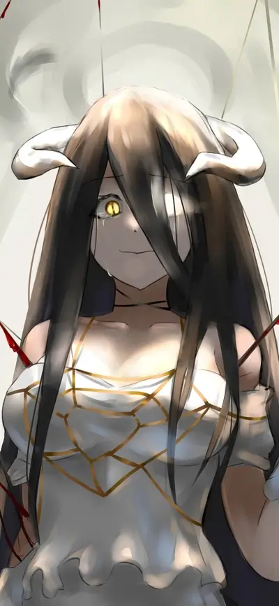 A sorrowful woman with horns, pierced by arrows