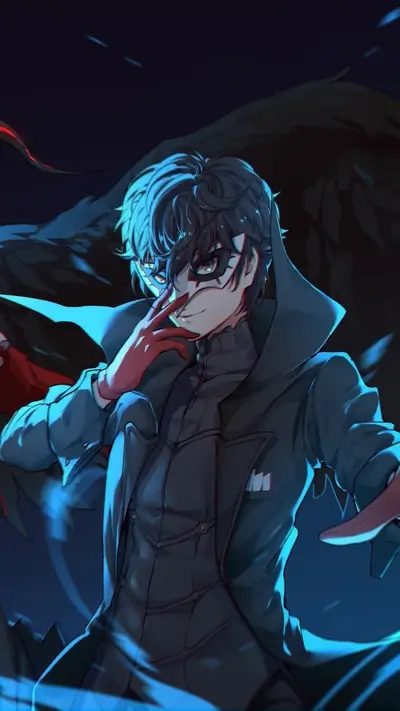 A stylish character with a mask