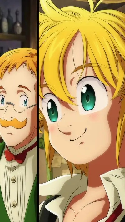 A young blonde girl with a kind smile, next to a bespectacled man