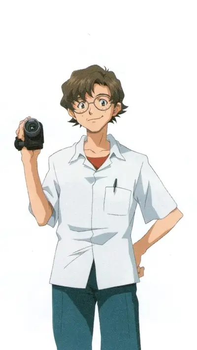 A young man with glasses holding a camcorder