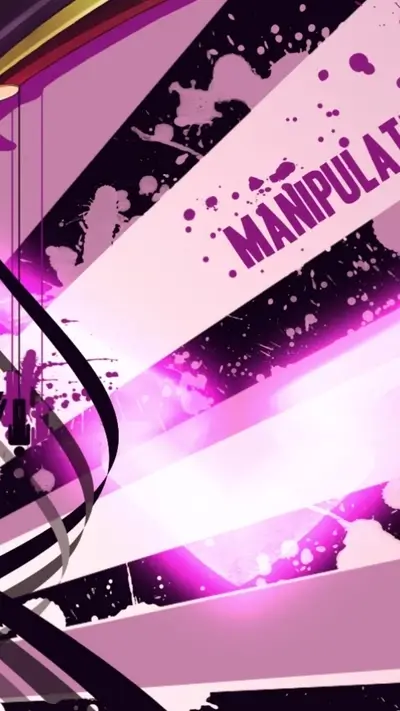 Abstract art with purple and black accents