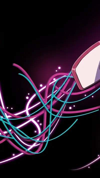 Abstract digital art with glowing lines