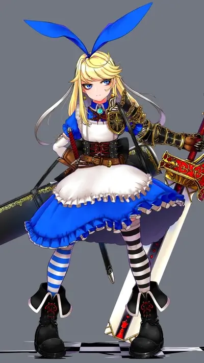 Alice in Wonderland-inspired warrior girl
