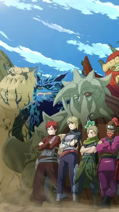 Allied Shinobi Forces with their Tailed Beasts in a joint stand