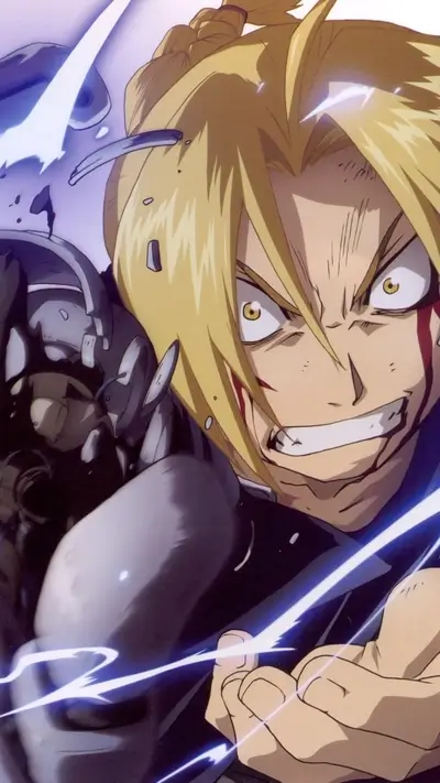Angry blond haired man with glowing energy