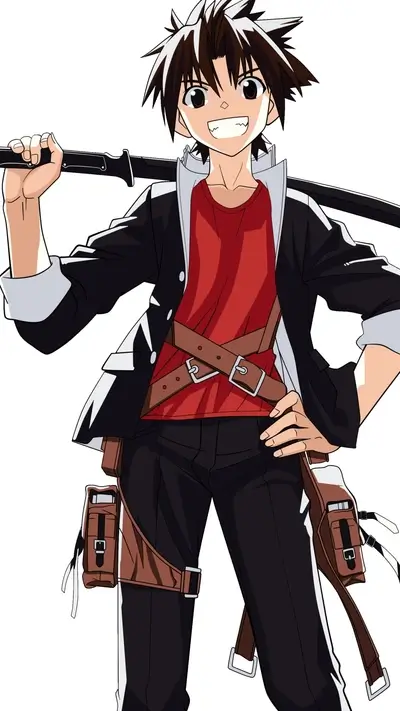 Anime boy with a sword