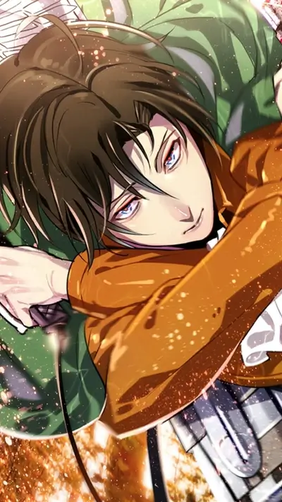 Anime character in action, dynamic pose