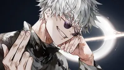 Anime character smiling, wearing sunglasses, and posing with his hand near the camera.