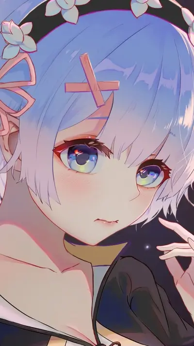 Anime character's captivating portrait with large, expressive eyes