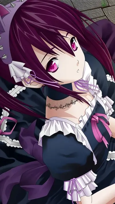 Anime girl in a maid outfit
