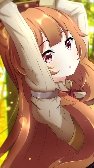 Anime girl with long orange hair