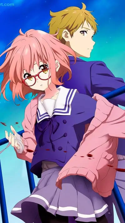 Anime girl with pink hair and glasses, wearing sailor uniform