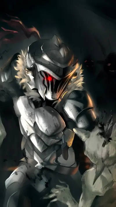 Armored warrior stands his ground against goblin horde