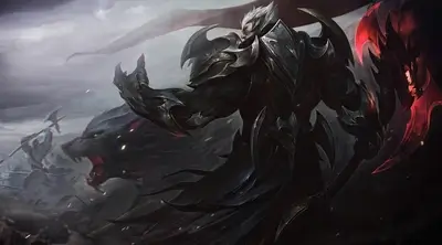 Armored warrior with glowing red axe, facing fierce wolf in smoke-filled battleground