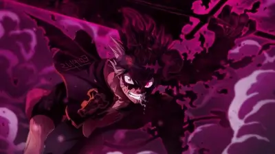 Asta in powerful demon form, surrounded by dark anti-magic energy