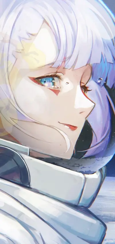 Astronaut girl in space suit
