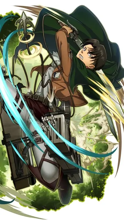 Attack on Titan character in action