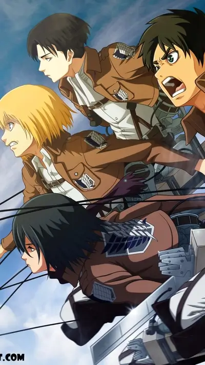 Attack on Titan characters in action
