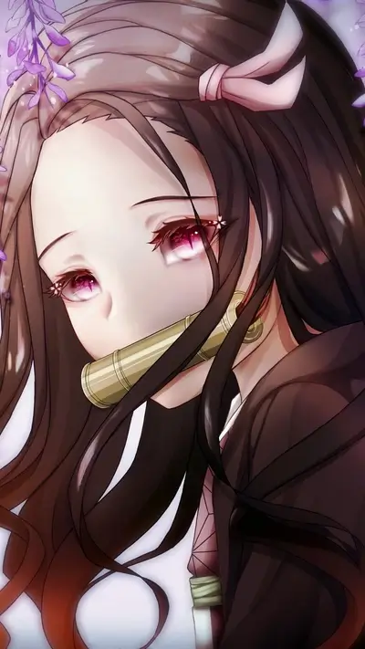 Beautiful girl with long brown hair and a bamboo mouthguard